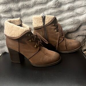 Soda Heeled Boots, Size 7